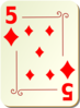 Ornamental Five Of Diamonds Clip Art